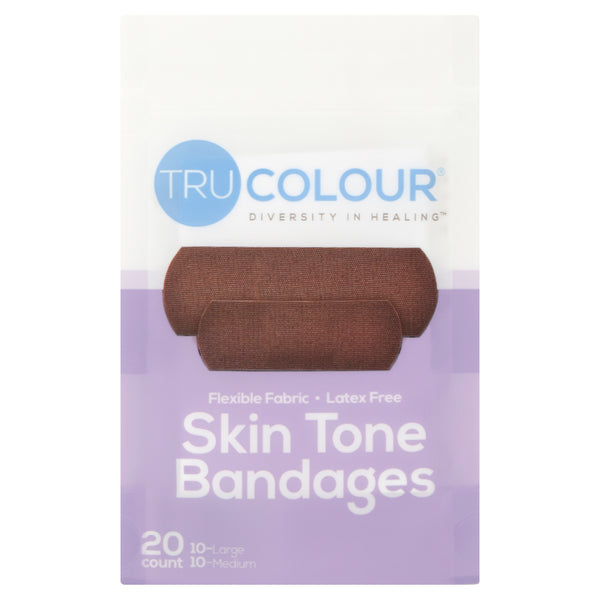 Tru-Colour Skin Tone Bandages: Dark Brown ( Purple Bag) - Tru Colour Bandages Australia Skin Tone Bandages