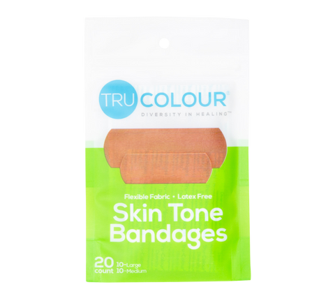 Tru-Colour Skin Tone Bandages: Olive-Moderate Brown (Green Bag) - Tru Colour Bandages Australia Skin Tone Bandages
