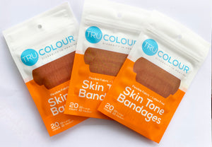 Tru-Colour Adhesive Bandages Orange- X 3 Packs - Tru Colour Bandages Australia Skin Tone Bandages