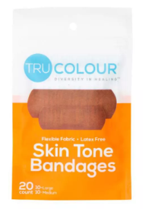 Set of Three Tru-Colour Adhesive Bandages Orange/Purple/Green- 20 pieces each pack - Tru Colour Bandages Australia Skin Tone Bandages